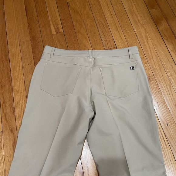 FootJoy FJ Athletic Fit Mens Golf Pants Size 35x30 Performance Chino Flat Front - Picture 10 of 12